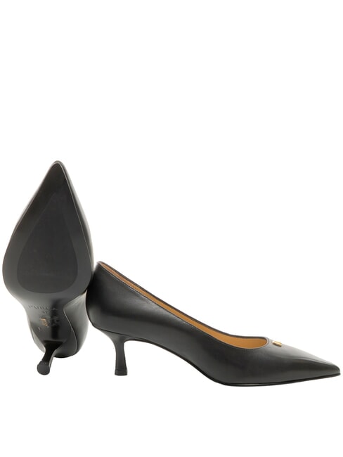 ATELIER  D&eacute;collet&eacute; en cuir avec talon de 5 cm Noir - Chaussures Femme