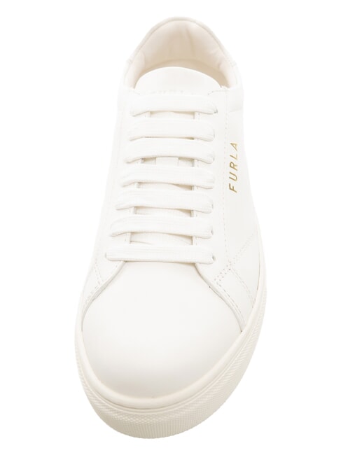 CITY Baskets en cuir de veau talc - Chaussures Femme