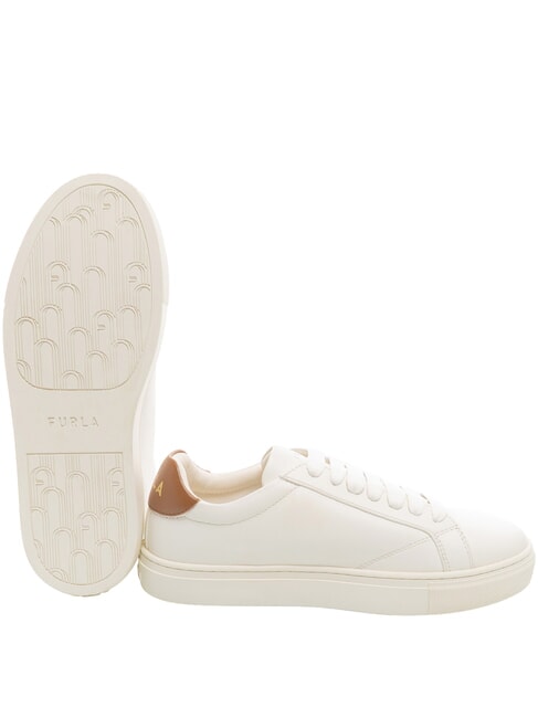 CITY Baskets bicolores talco h+cognac h - Chaussures Femme