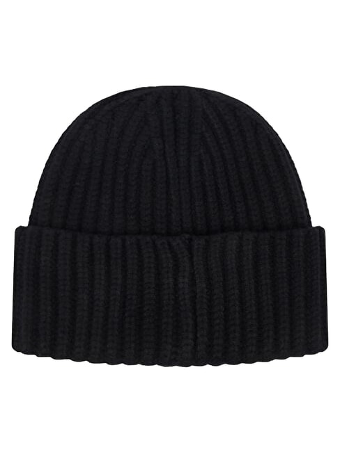 NOELLE 2 KNITTED Chapeau &agrave; revers NOIR - Bonnets