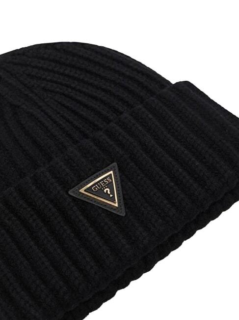 NOELLE 2 KNITTED Chapeau &agrave; revers NOIR - Bonnets