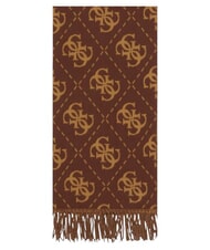 GUESS NOLANA 4G LOGO &Eacute;charpe &agrave; franges marron - &Eacute;charpes - 3