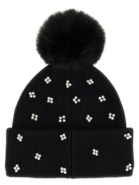 KNITTED Chapeau &agrave; pompons NOIR - Bonnets
