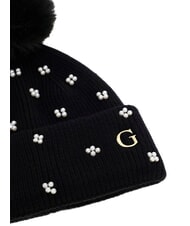 GUESS KNITTED Chapeau &agrave; pompons NOIR - Bonnets - 3