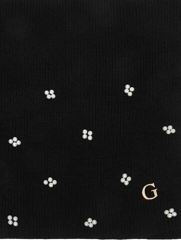 KNITTED &Eacute;charpe &agrave; paillettes NOIR - &Eacute;charpes
