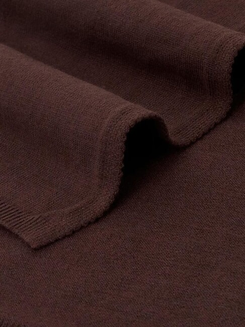 KNITTED &Eacute;charpe &agrave; logo brun amer - &Eacute;charpes