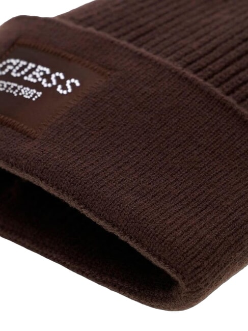KNITTED Chapeau &agrave; revers brun amer - Bonnets