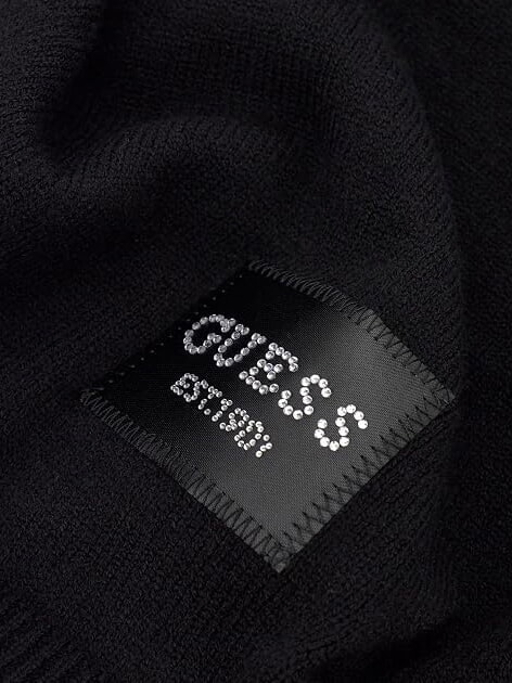 KNITTED &Eacute;charpe &agrave; logo NOIR - &Eacute;charpes