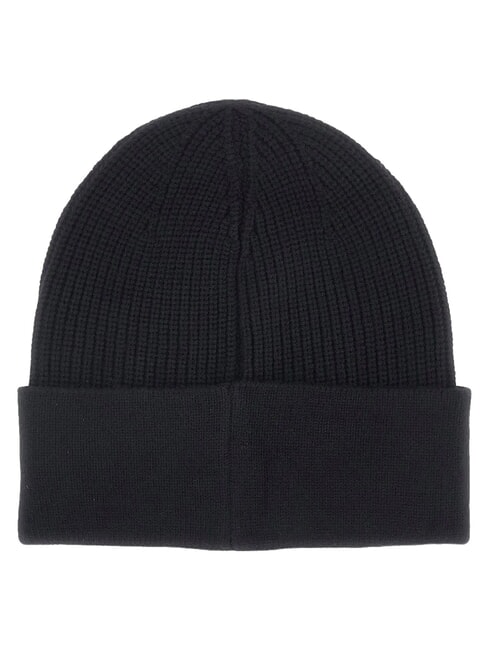 KNITTED Chapeau &agrave; revers NOIR - Bonnets