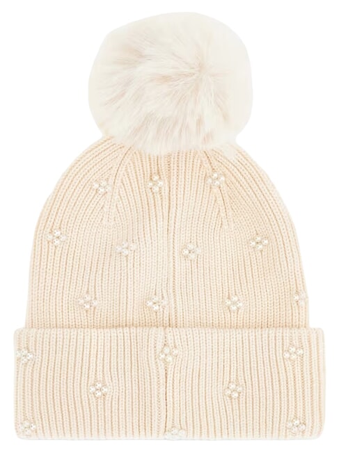 KNITTED Chapeau &agrave; pompons OFFWHITE - Bonnets