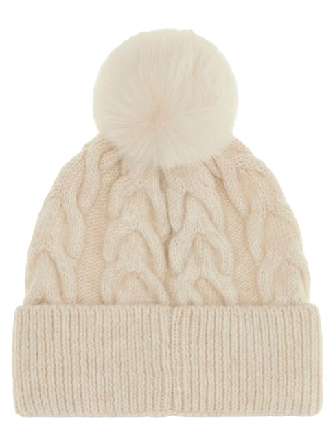 KNITTED Chapeau &agrave; pompons blanc - Bonnets