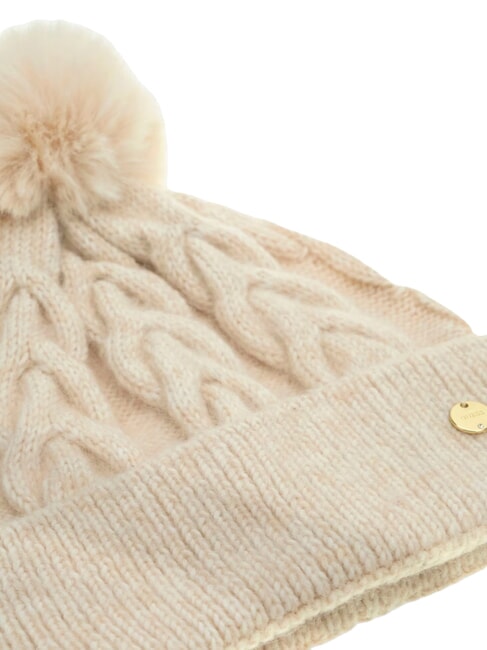 KNITTED Chapeau &agrave; pompons blanc - Bonnets