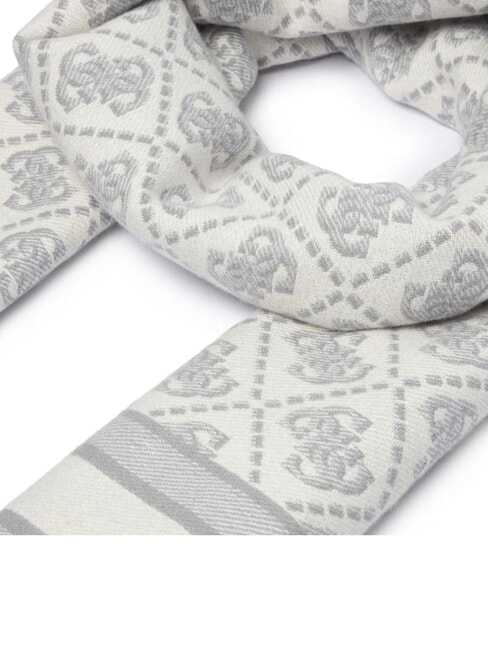 JACQUARD &Eacute;charpe &agrave; franges logo gris - &Eacute;charpes