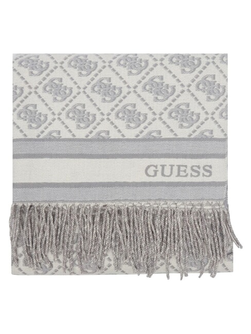 JACQUARD &Eacute;charpe &agrave; franges logo gris - &Eacute;charpes