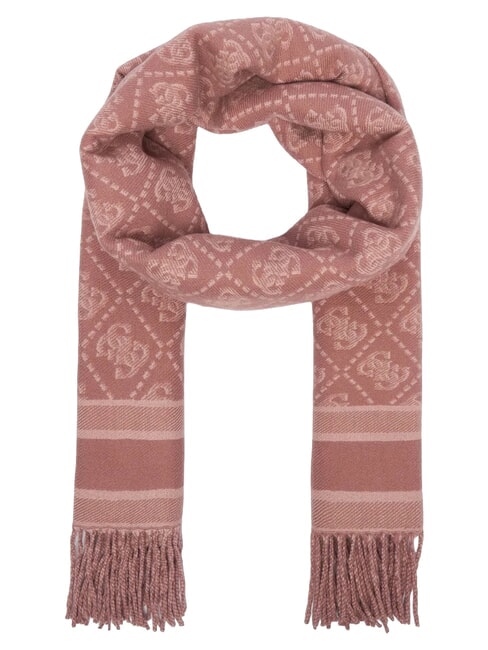 JACQUARD &Eacute;charpe &agrave; franges logo cannelle - &Eacute;charpes