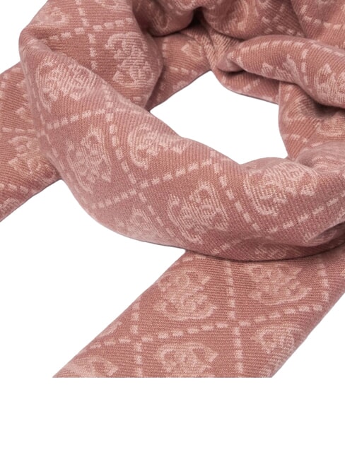 JACQUARD &Eacute;charpe &agrave; franges logo cannelle - &Eacute;charpes