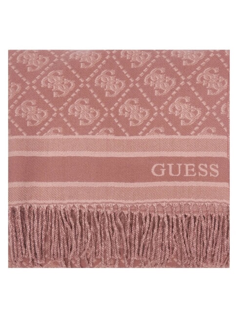 JACQUARD &Eacute;charpe &agrave; franges logo cannelle - &Eacute;charpes