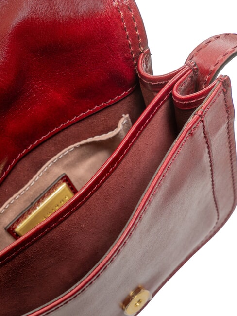 STORY DONNA Mini sac bandouli&egrave;re en cuir Barolo/Or - Sacs pour Femme