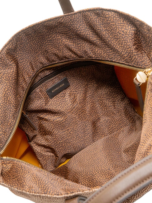 B-ESCAPE Sac &agrave; main avec bandouli&egrave;re beige/ch&acirc;taigne - Sacs pour Femme