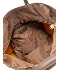 BORBONESE B-ESCAPE Sac &agrave; main avec bandouli&egrave;re beige/ch&acirc;taigne - Sacs pour Femme - 5