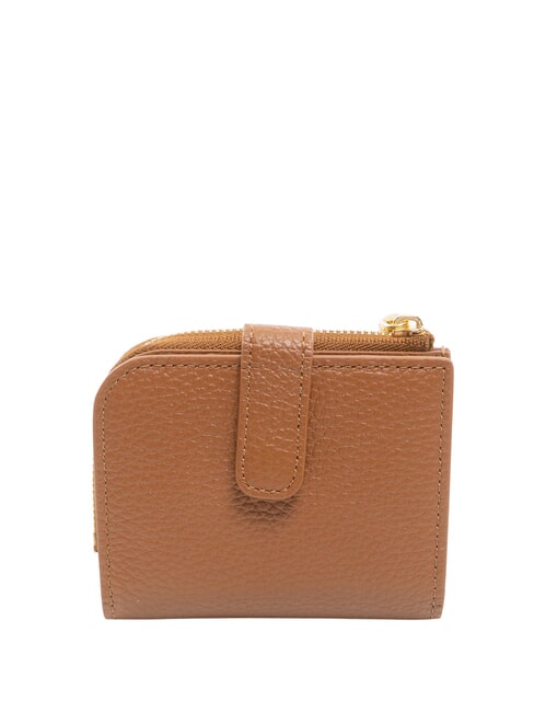 METALLIC SOFT Mini portefeuille en cuir Cognac - Portefeuilles Femme