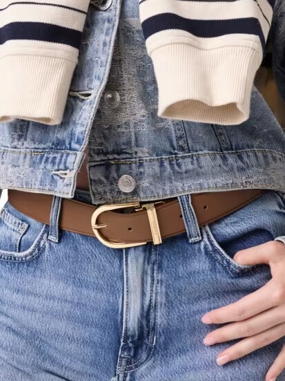 YVONNE LOGO Ceinture r&eacute;versible LOGO DE LAIT - Ceintures