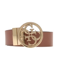 GUESS NOELLE  Ceinture r&eacute;versible logo latte/bois de rose - Ceintures - 3