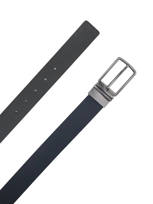A|X Ceinture en cuir double face marine/tourbe - Ceintures