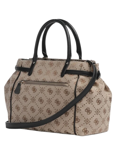 DOROTHY Sac &agrave; main avec bandouli&egrave;re logo lait/noir - Sacs pour Femme