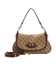 GUESS SAMANTHA Sac bandouli&egrave;re, avec bandouli&egrave;re logo latte / marron - Sacs pour Femme - 3