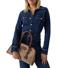 GUESS SAMANTHA Sac &agrave; main avec bandouli&egrave;re logo latte / marron - Sacs pour Femme - 2