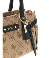 GUESS DOROTHY Sac &agrave; main avec bandouli&egrave;re logo lait/noir - Sacs pour Femme - 7