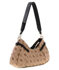 GUESS DOROTHY sac bandouli&egrave;re logo lait/noir - Sacs pour Femme - 3