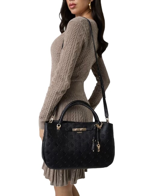 CARMELLA Sac &agrave; main avec bandouli&egrave;re logo noir - Sacs pour Femme