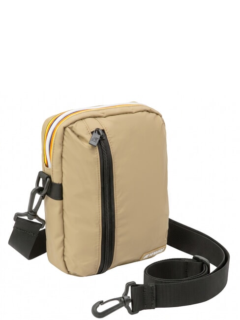 BARBITON Sac en nylon beige kaki - Sacs en Bandouli&egrave;res pour Homme