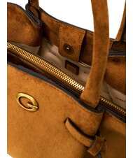 GUESS ALLEGRA Sac &agrave; main avec bandouli&egrave;re COGNAC - Sacs pour Femme - 4