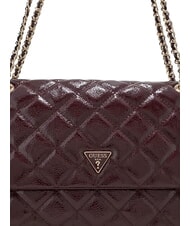 GUESS JULIET sac bandouli&egrave;re Bordeaux - Sacs pour Femme - 5