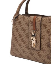 GUESS YVONNE LOGO Sac &agrave; main avec bandouli&egrave;re LOGO DE LAIT - Sacs pour Femme - 6