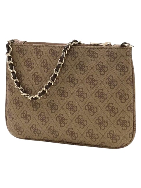 NOELLE 2 Pochette logo latte / marron - Sacs pour Femme
