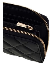 GUESS JULIET portefeuille zipp&eacute; de taille moyenne NOIR - Portefeuilles Femme - 4