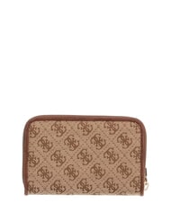 GUESS SAMANTHA portefeuille zipp&eacute; de taille moyenne logo latte / marron - Portefeuilles Femme - 2