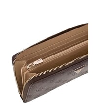 GUESS BLAKE Grand portefeuille zipp&eacute; marron - Portefeuilles Femme - 4