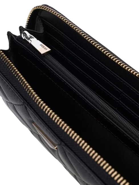 JULIET Grand portefeuille zipp&eacute; NOIR - Portefeuilles Femme