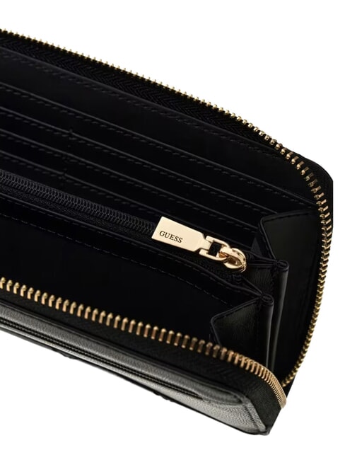 JULIET Grand portefeuille zipp&eacute; NOIR - Portefeuilles Femme