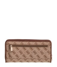 GUESS SAMANTHA Grand portefeuille zipp&eacute; logo latte / marron - Portefeuilles Femme - 2
