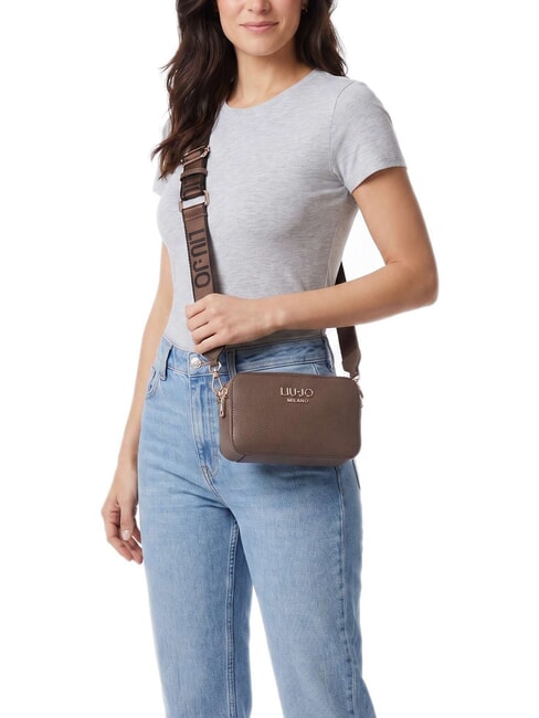 RIDHI Mini sac bandouli&egrave;re pour appareil photo moka noir - Sacs pour Femme