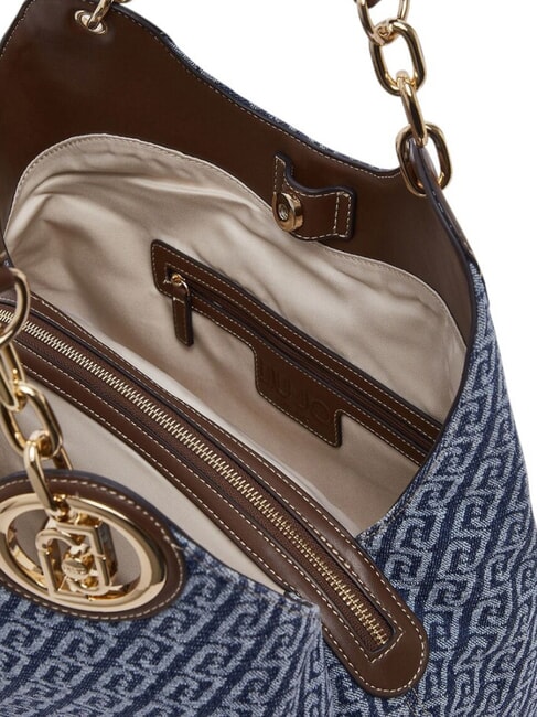 FAIZA sac bandouli&egrave;re denim bleu - Sacs pour Femme