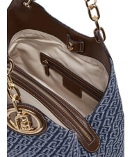 LIUJO FAIZA sac bandouli&egrave;re denim bleu - Sacs pour Femme - 5