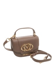 LOVE MOSCHINO OVAL FRIEZE Mini sac bandouli&egrave;re chocolat - Sacs pour Femme - 2