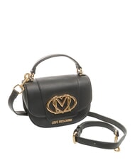 LOVE MOSCHINO OVAL FRIEZE Mini sac bandouli&egrave;re Noir - Sacs pour Femme - 2